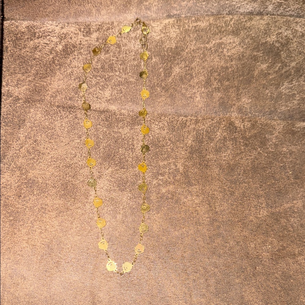 Gold dainty Apple  Station Necklace - Women Jewelry